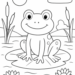 Desenho de Sapos para colorir