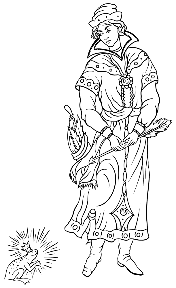 Desenho de Sapos para colorir