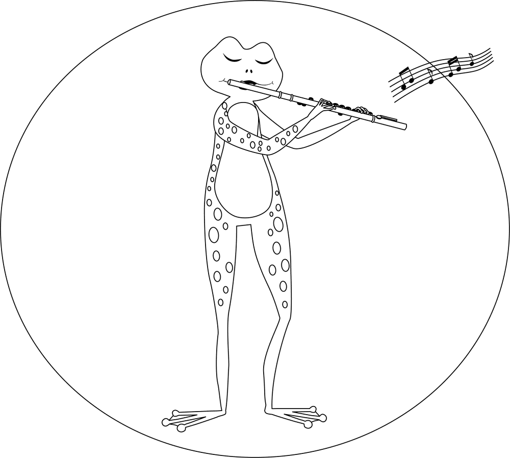 Desenho de Sapos para colorir