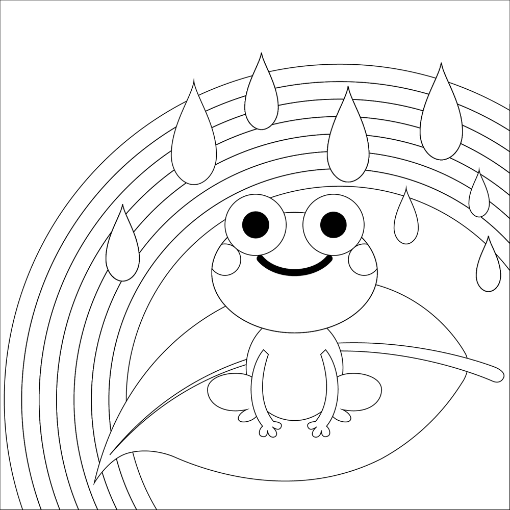 Desenho de Sapos para colorir
