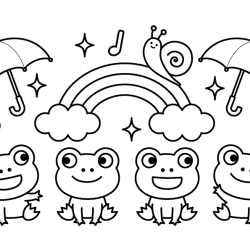 Desenho de Sapos para colorir