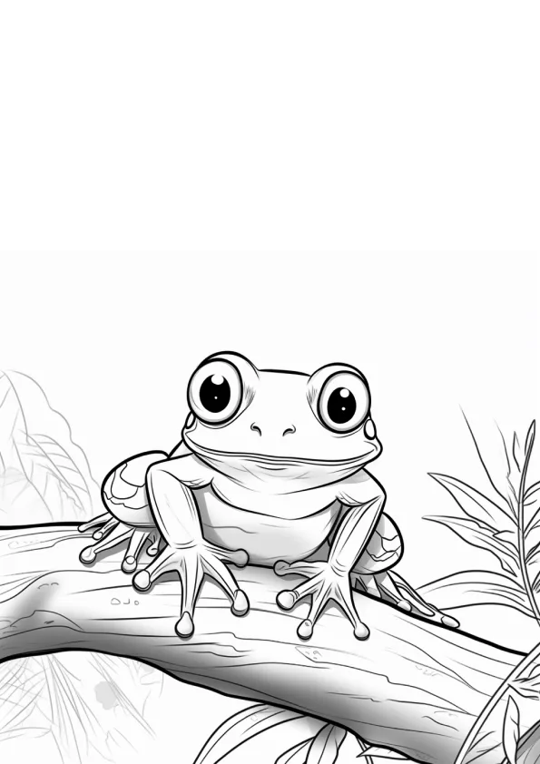 Desenho de Sapos para colorir