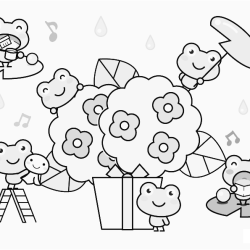 Desenho de Sapos para colorir
