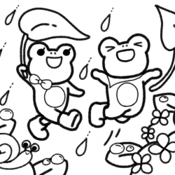 Desenho de Sapos para colorir