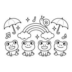 Desenho de Sapos para colorir