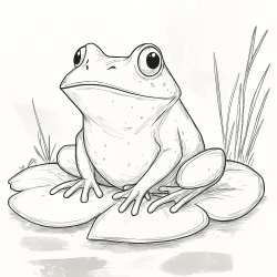Desenho de Sapos para colorir