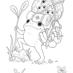 Desenho de Sapos para colorir