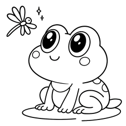 Desenho de Sapos para colorir