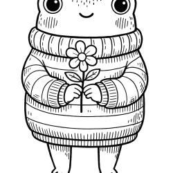 Desenho de Sapos para colorir