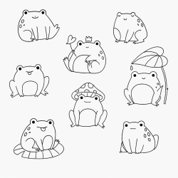 Desenho de Sapos para colorir