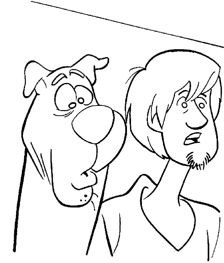 Desenho de Scooby Doo para colorir e imprimir: número 2
