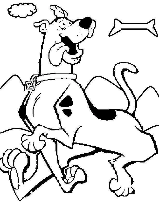 Desenho de Scooby Doo para colorir e imprimir: número 3