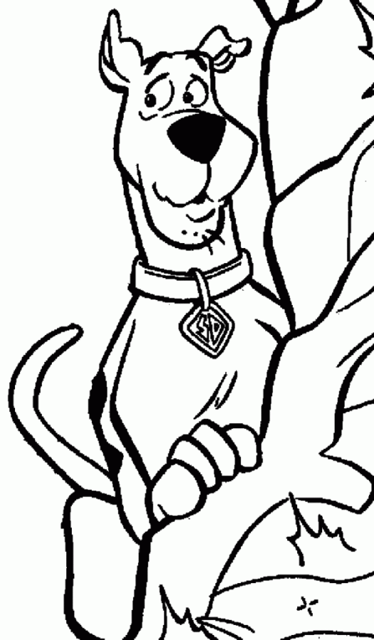 Desenho de Scooby Doo para colorir e imprimir: número 4