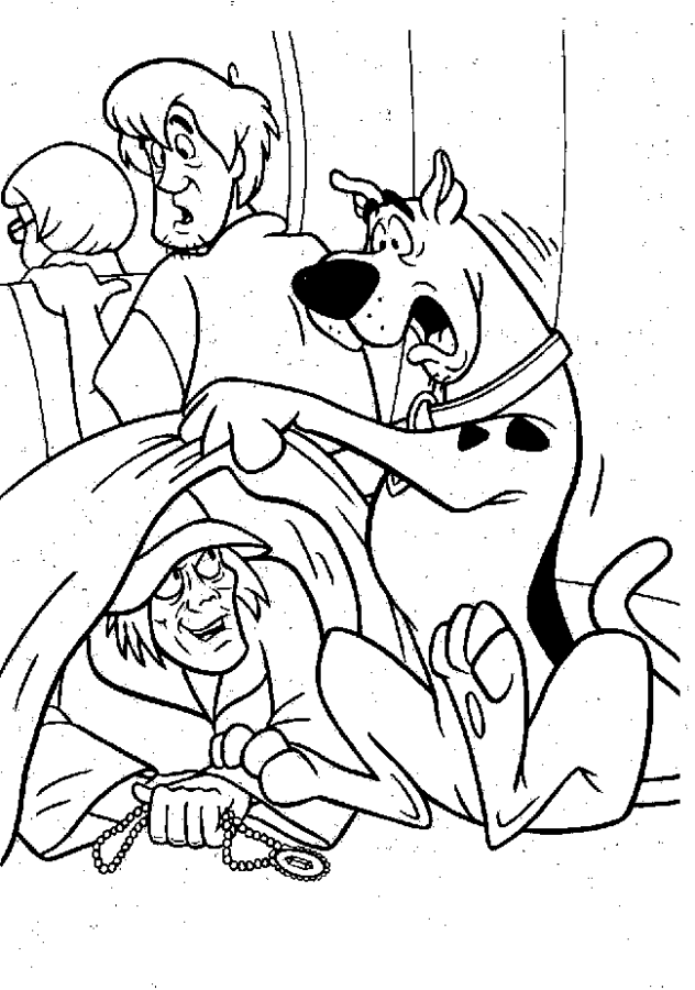 Desenho de Scooby Doo para colorir e imprimir: número 5