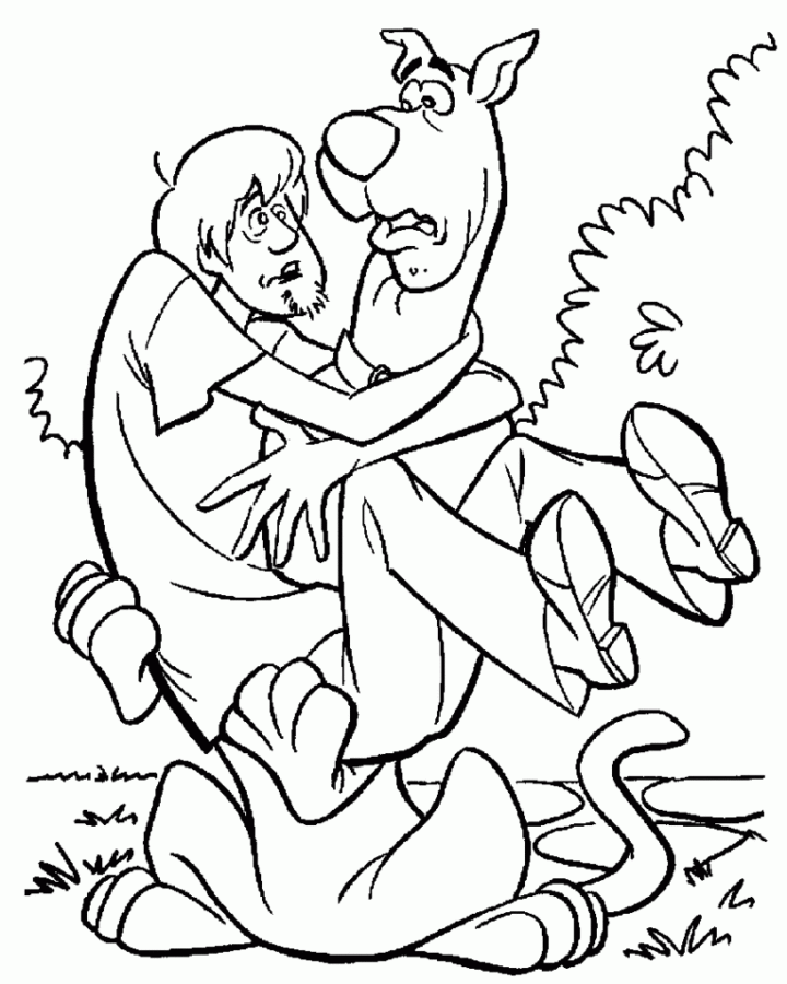 Desenho de Scooby Doo para colorir e imprimir: número 6
