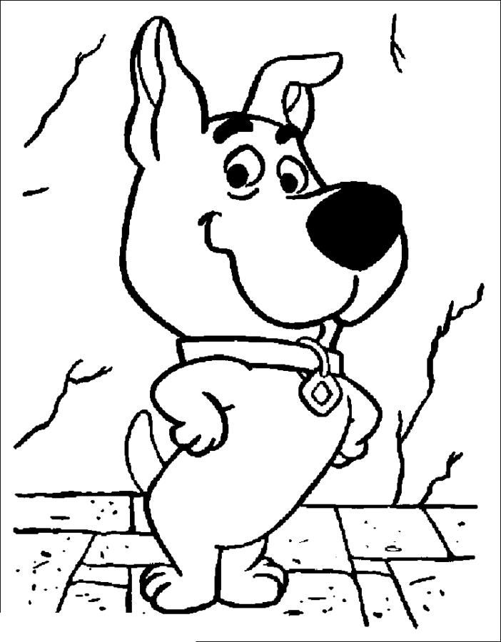 Desenho de Scooby Doo para colorir e imprimir: número 7