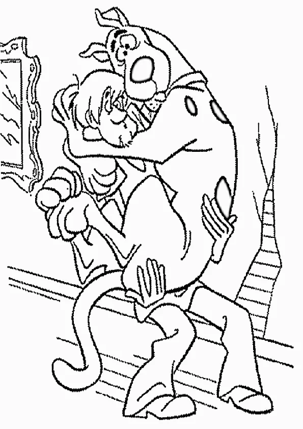 Desenho de Scooby Doo para colorir e imprimir: número 8
