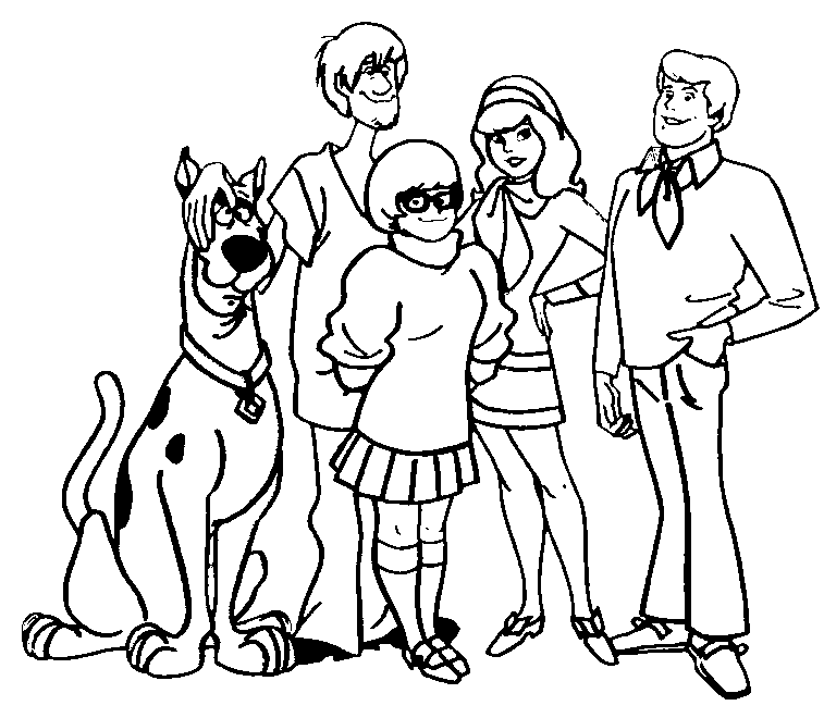 Desenho de Scooby Doo para colorir e imprimir: número 9