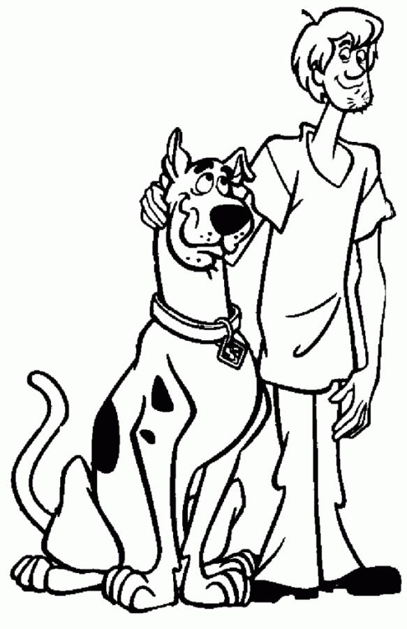 Desenho de Scooby Doo para colorir e imprimir: número 10