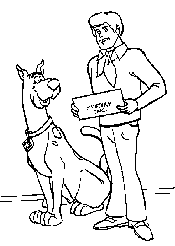 Desenho de Scooby Doo para colorir e imprimir: número 11
