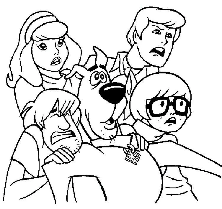 Desenho de Scooby Doo para colorir e imprimir: número 13