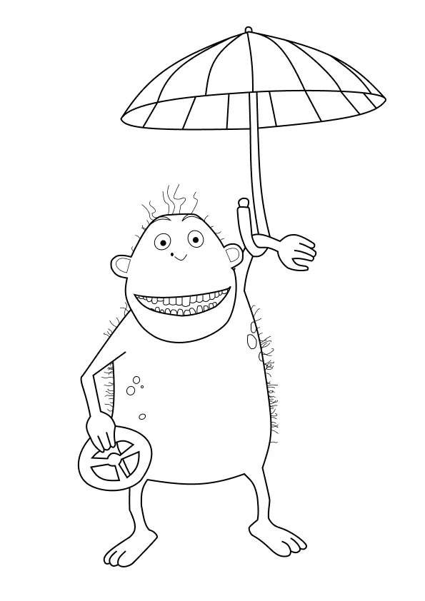 Desenho de Senninha para colorir e imprimir: número 4