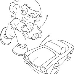 Desenho de Senninha para colorir e imprimir: número 5