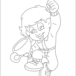 Desenho de Senninha para colorir e imprimir: número 6