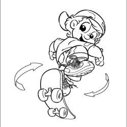 Desenho de Senninha para colorir e imprimir: número 7