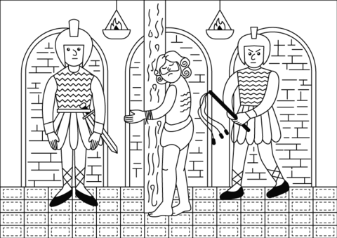 Desenho de Sexta Feira Santa para colorir e imprimir: número 8