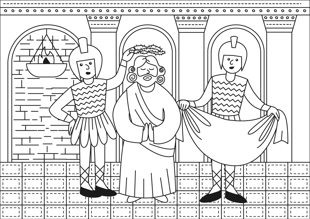 Desenho de Sexta Feira Santa para colorir e imprimir: número 11
