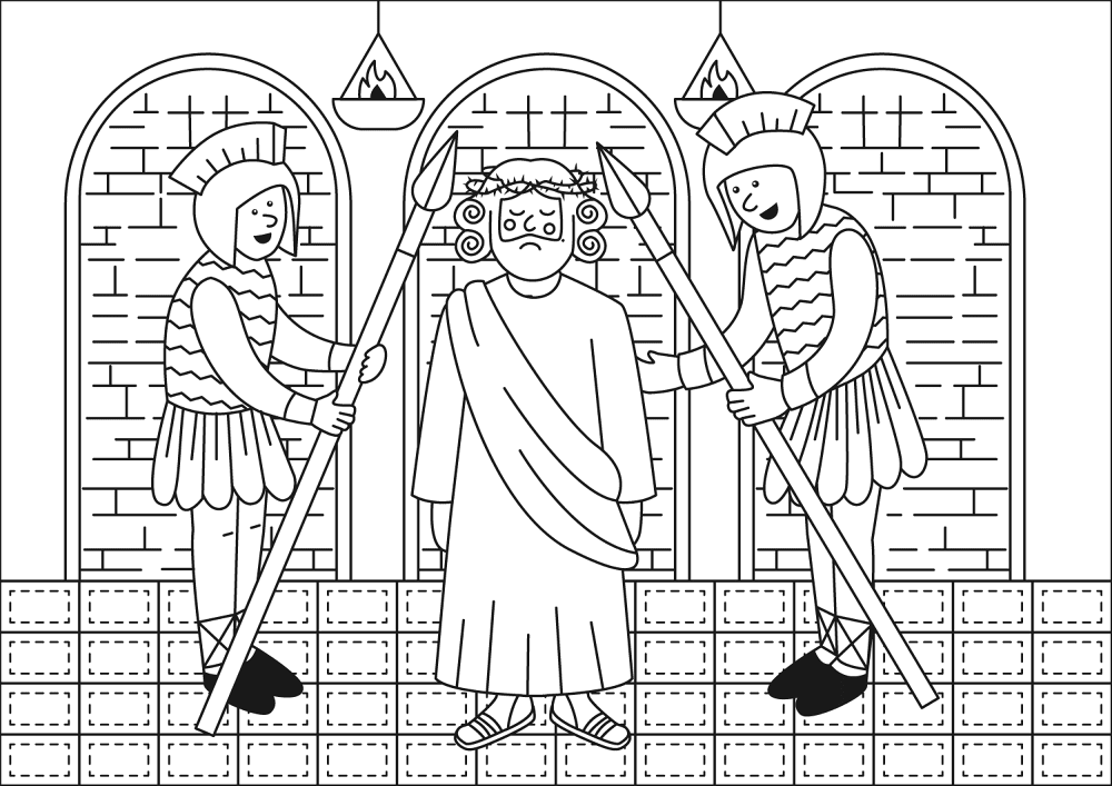 Desenho de Sexta Feira Santa para colorir e imprimir: número 12