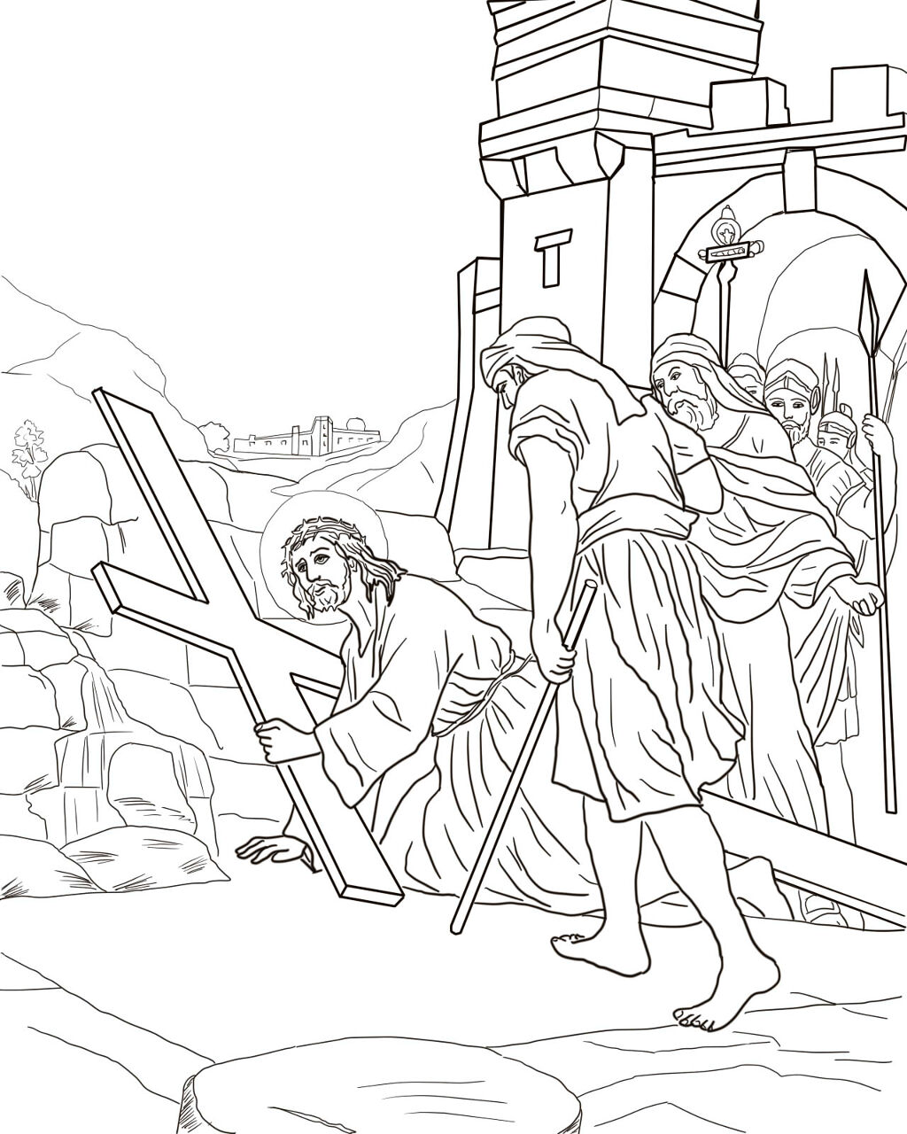 Desenho de Sexta Feira Santa para colorir e imprimir: número 20