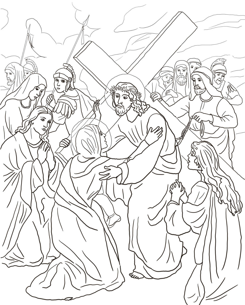 Desenho de Sexta Feira Santa para colorir e imprimir: número 21