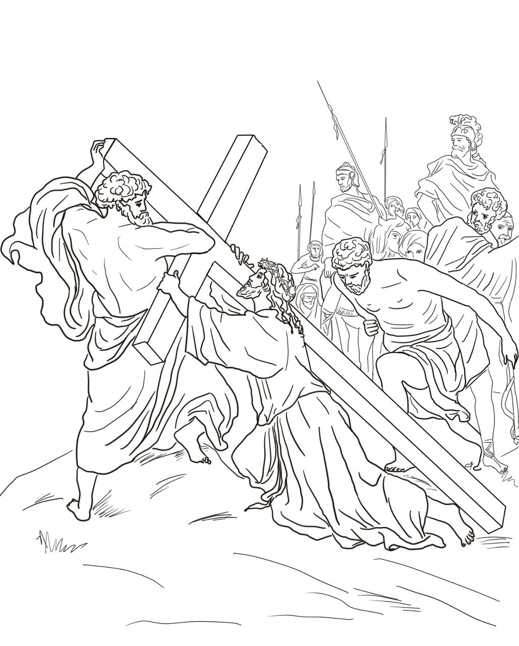 Desenho de Sexta Feira Santa para colorir e imprimir: número 23