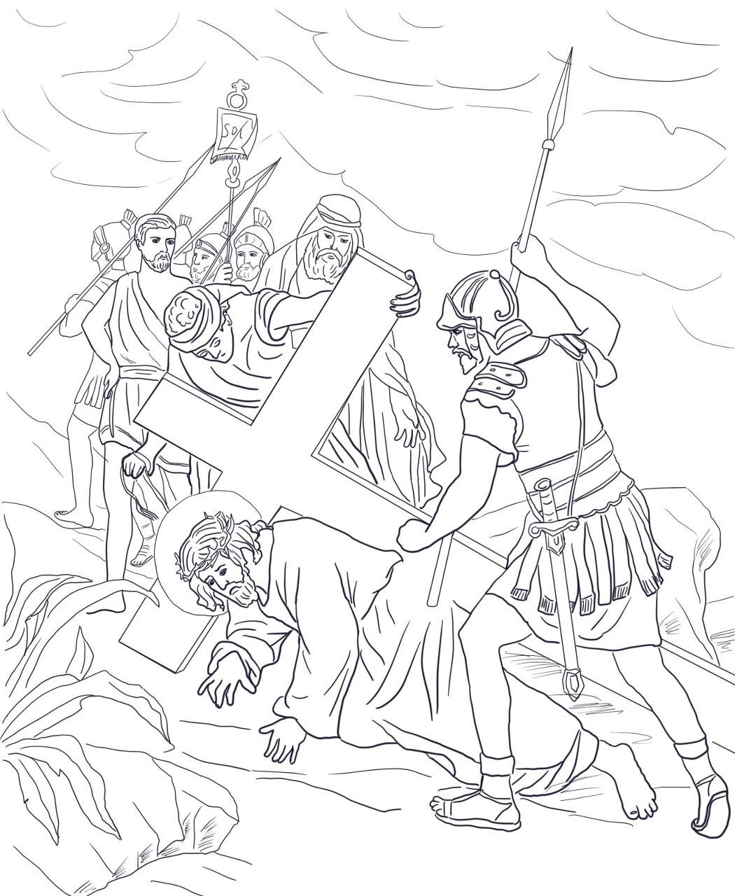 Desenho de Sexta Feira Santa para colorir e imprimir: número 29