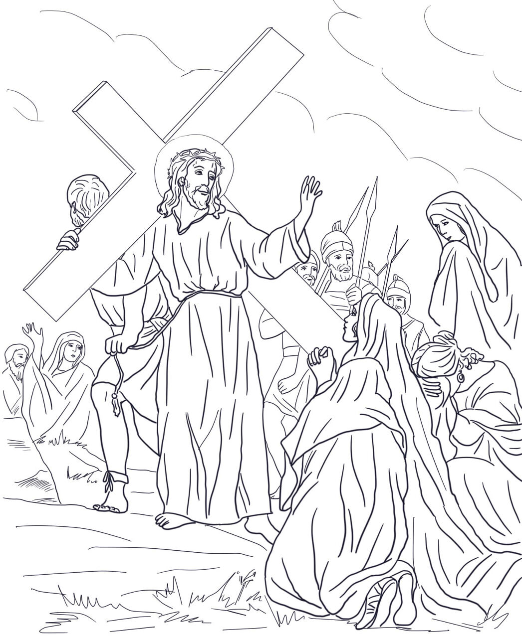 Desenho de Sexta Feira Santa para colorir e imprimir: número 30
