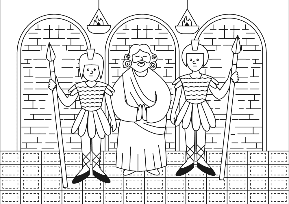 Desenho de Sexta Feira Santa para colorir e imprimir: número 32