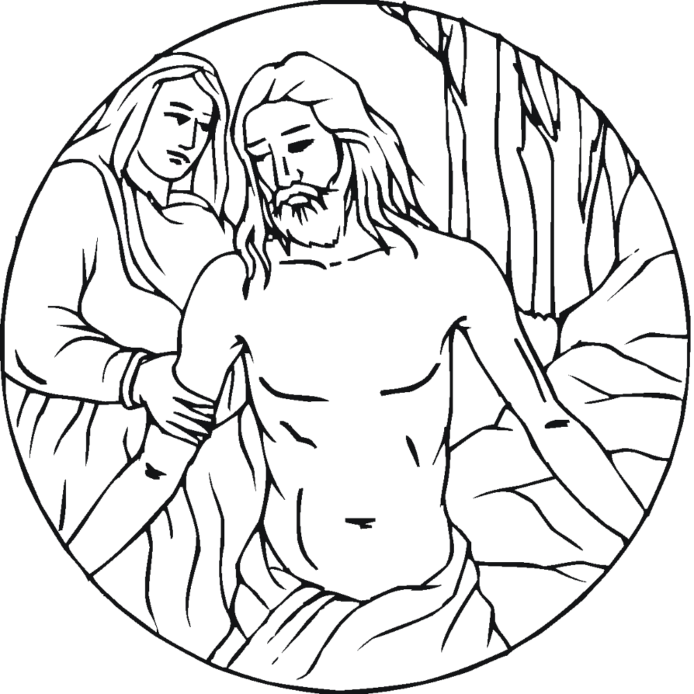 Desenho de Sexta Feira Santa para colorir e imprimir: número 48