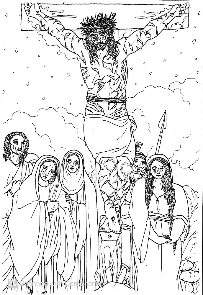 Desenho de Sexta Feira Santa para colorir