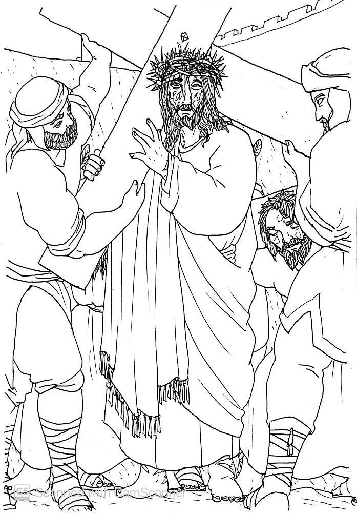Desenho de Sexta Feira Santa para colorir