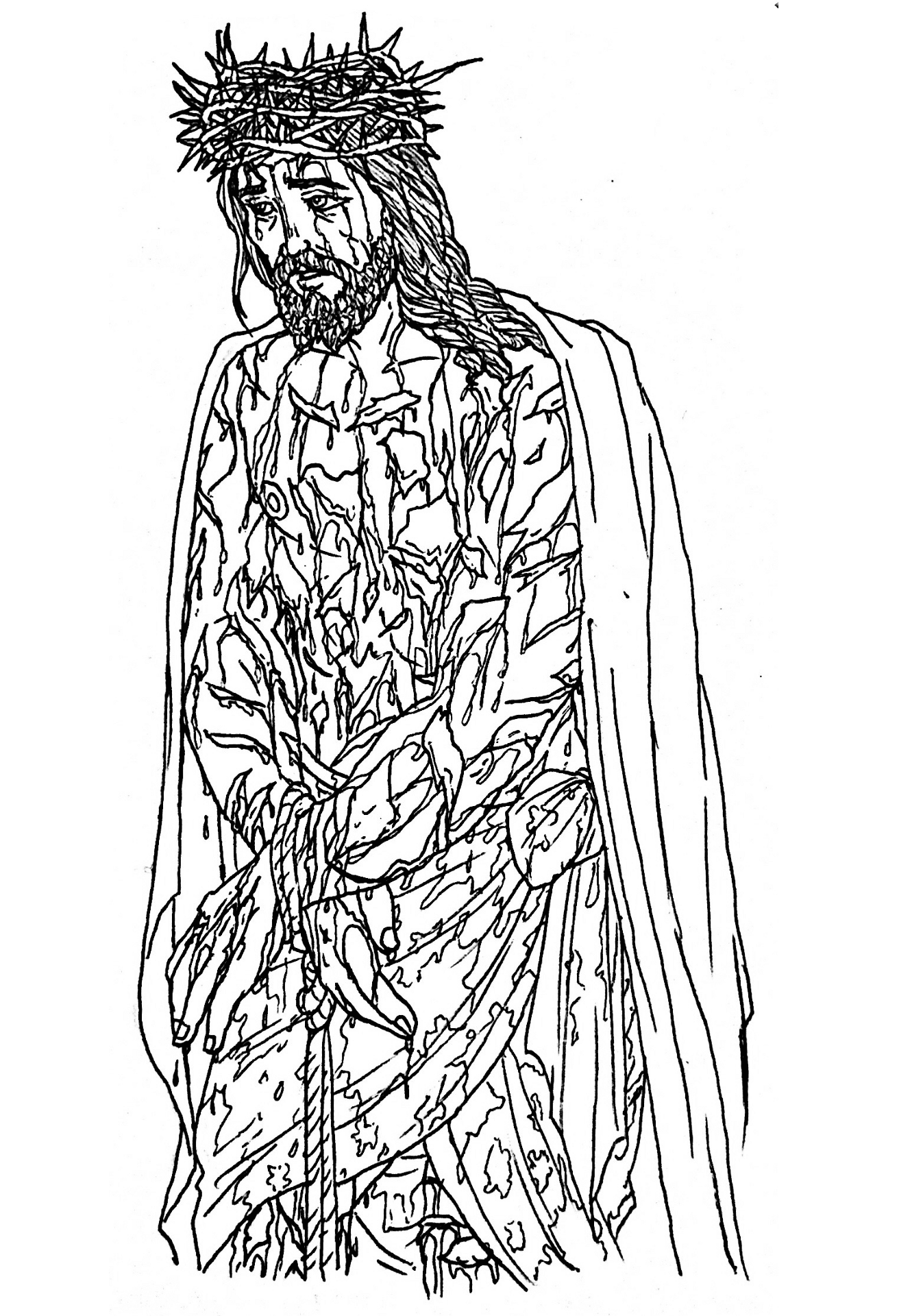 Desenho de Sexta Feira Santa para colorir