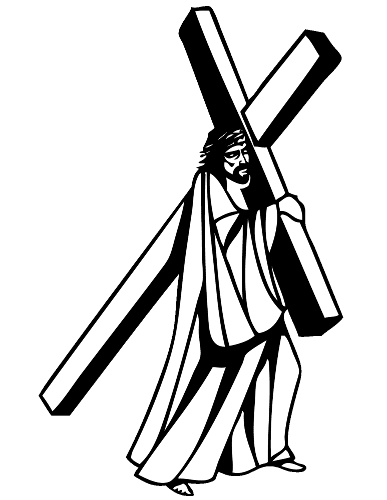 Desenho de Sexta Feira Santa para colorir