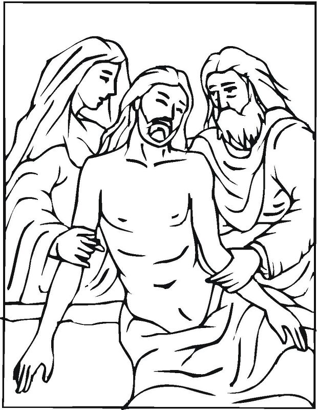 Desenho de Sexta Feira Santa para colorir