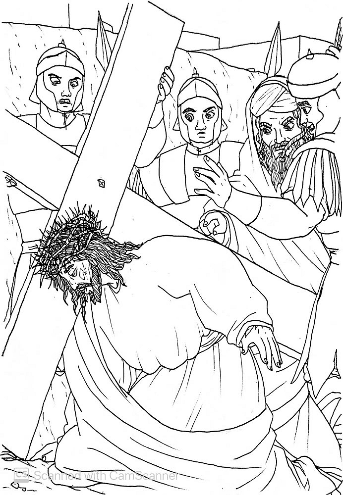 Desenho de Sexta Feira Santa para colorir