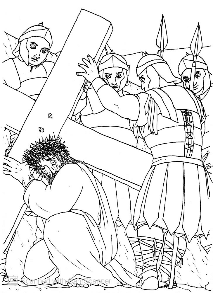 Desenho de Sexta Feira Santa para colorir