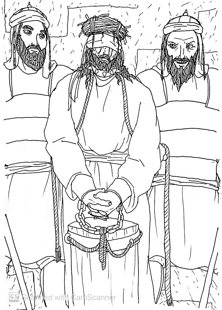 Desenho de Sexta Feira Santa para colorir
