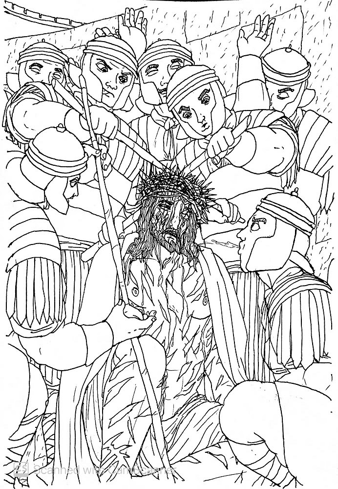Desenho de Sexta Feira Santa para colorir
