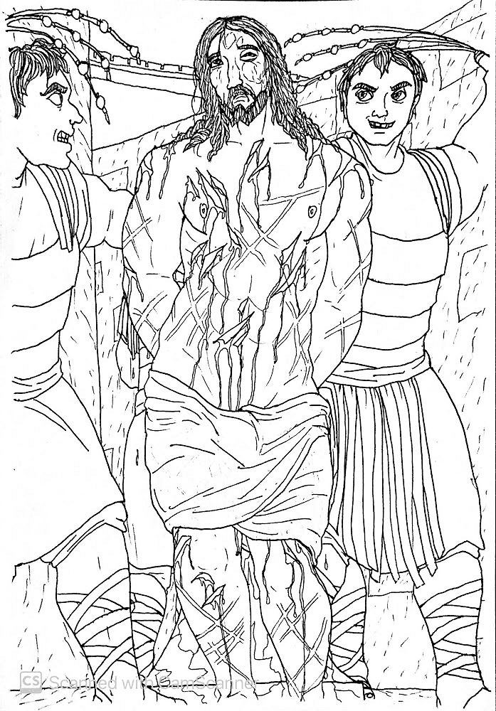Desenho de Sexta Feira Santa para colorir