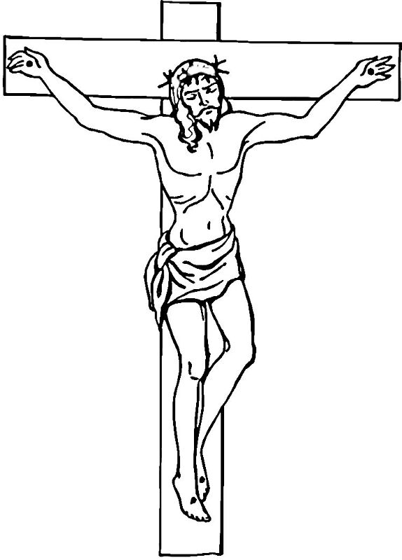 Desenho de Sexta Feira Santa para colorir